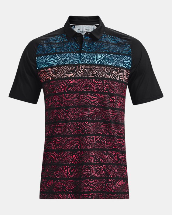 เสื้อโปโล UA Iso-Chill Psych Stripe สำหรับผู้ชาย, Black, pdpMainDesktop image number 4
